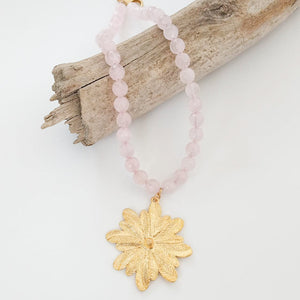 Gemstone Floral Necklace