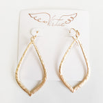 Wrapped Teardrop Hoops