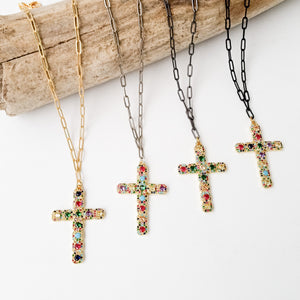 Multicolor Cross on Small 19” Paperclip