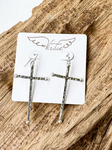 Pointed Venetian Cross Earrings