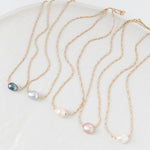 Petite Rope Chain 16” w/ Mini Pearl