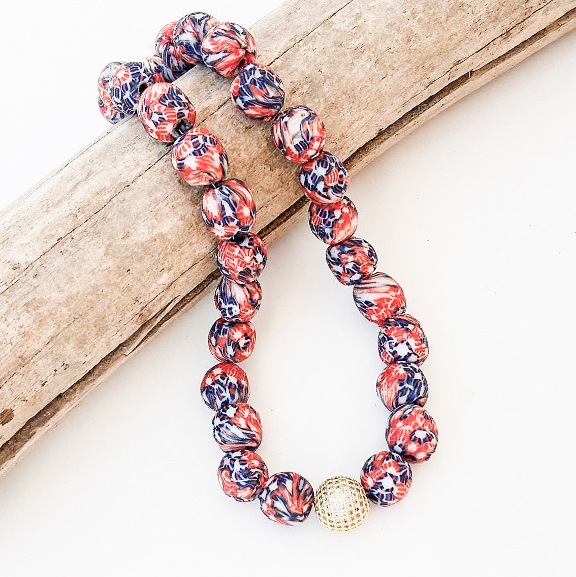 Printed Clay Layering Necklace