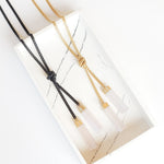 Knotted Double Selenite Necklace