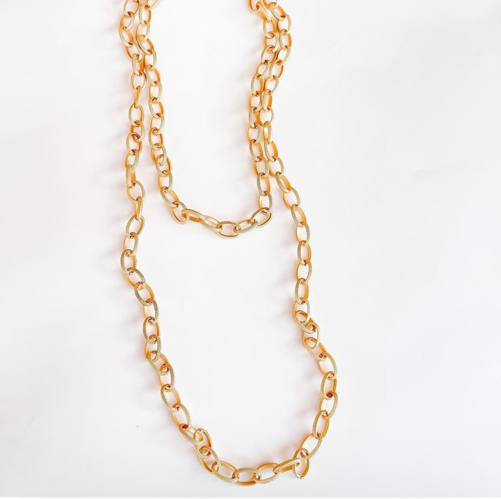 Etched Chain Necklace 20”